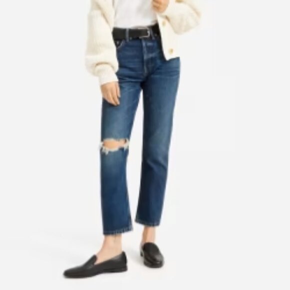 Everlane The '90s Cheeky Jeans in Vintage Blue sz 25 Crop - Picture 1 of 6